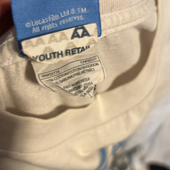 Star Wars White Tee with Blue Clone Trooper Design - Picture 9 of 9